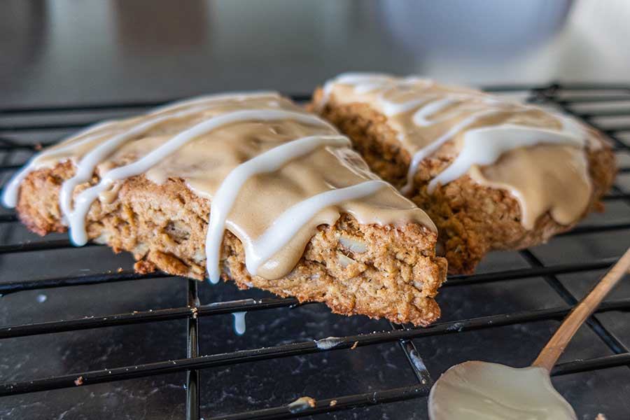 gluten free maple oat nut scones