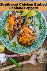 southwest chicken stuffed poblano peppers