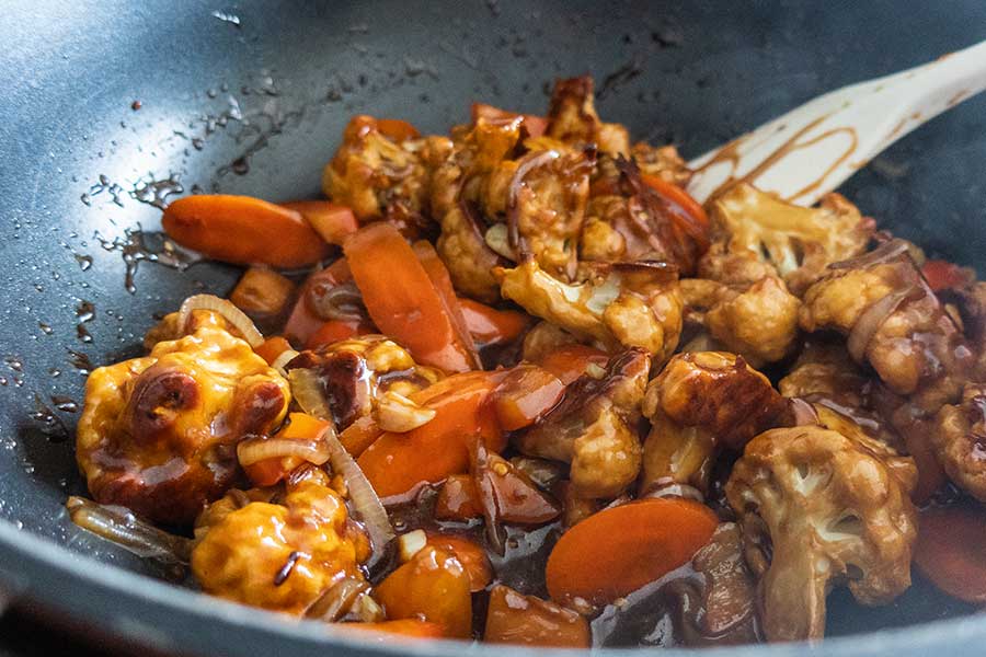 Kung Pao Cauliflower, gluten free