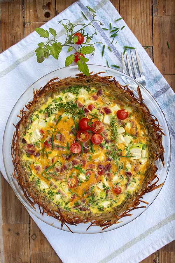 potato crusted quiche