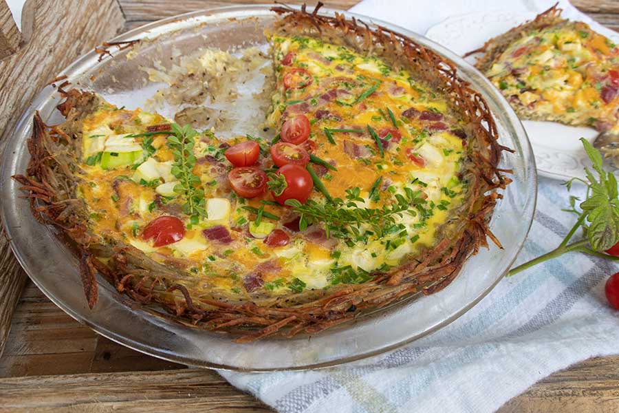 potato crusted quiche