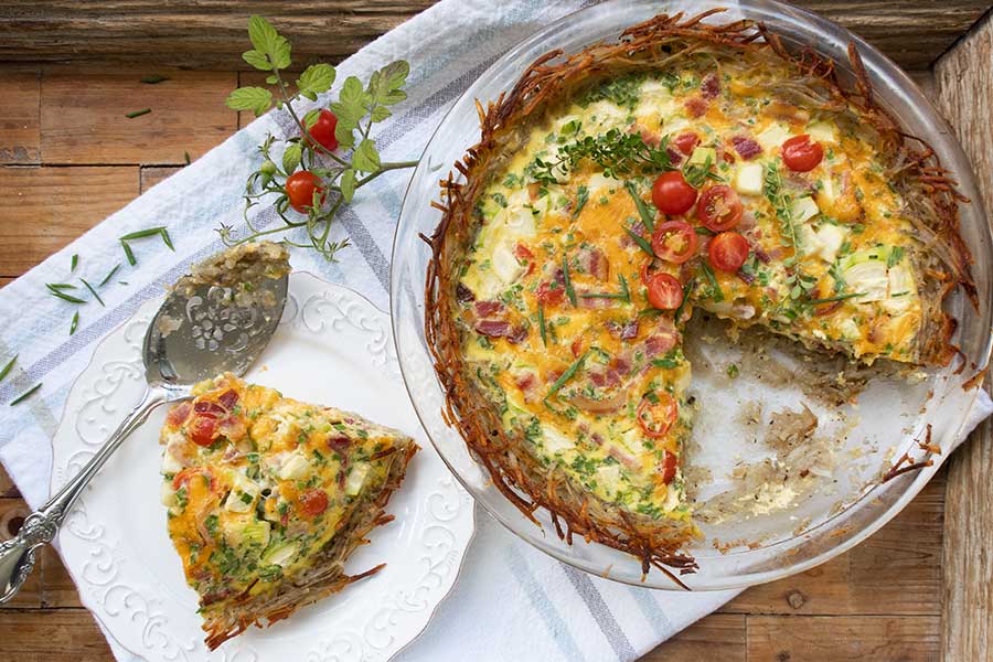 potato crusted quiche, gluten free