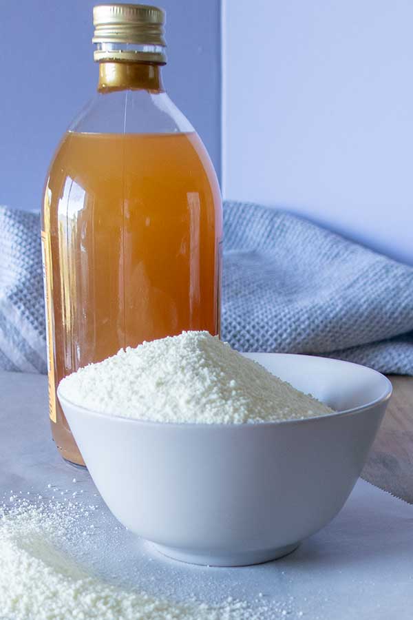 apple cider vinegar, powder sugar