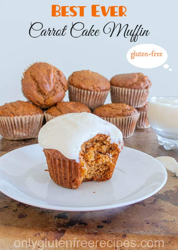 Very Best Gluten-Free Carrot Cake Muffins - Only Gluten Free Recipes