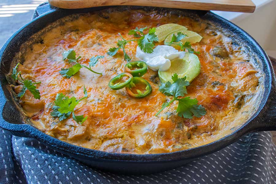 king ranch chicken in a skillet is a fall recipe we love