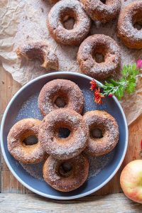 apple cider donuts on a plate, gluten free
