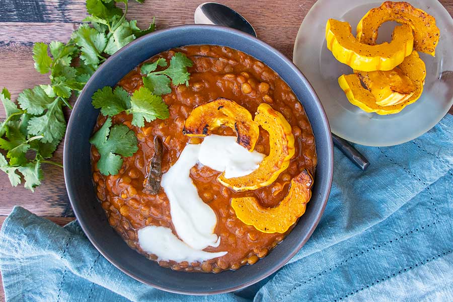 creamy lentils, healthy