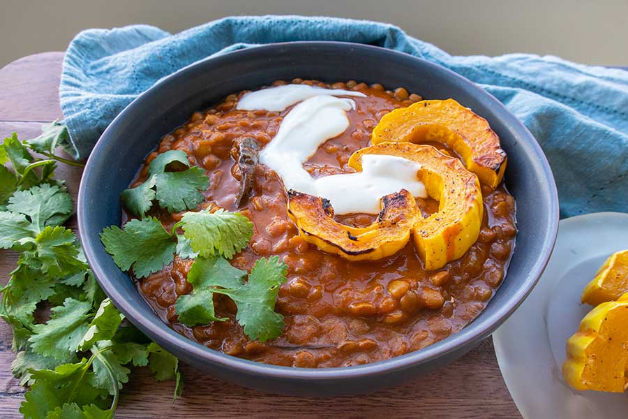 creamy lentils, vegan