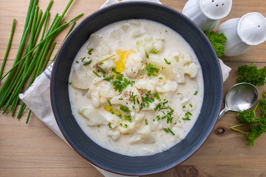 potato and cauliflower soup