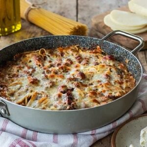 Creamy Gluten-Free Ground Beef and Mushroom Pasta Bake