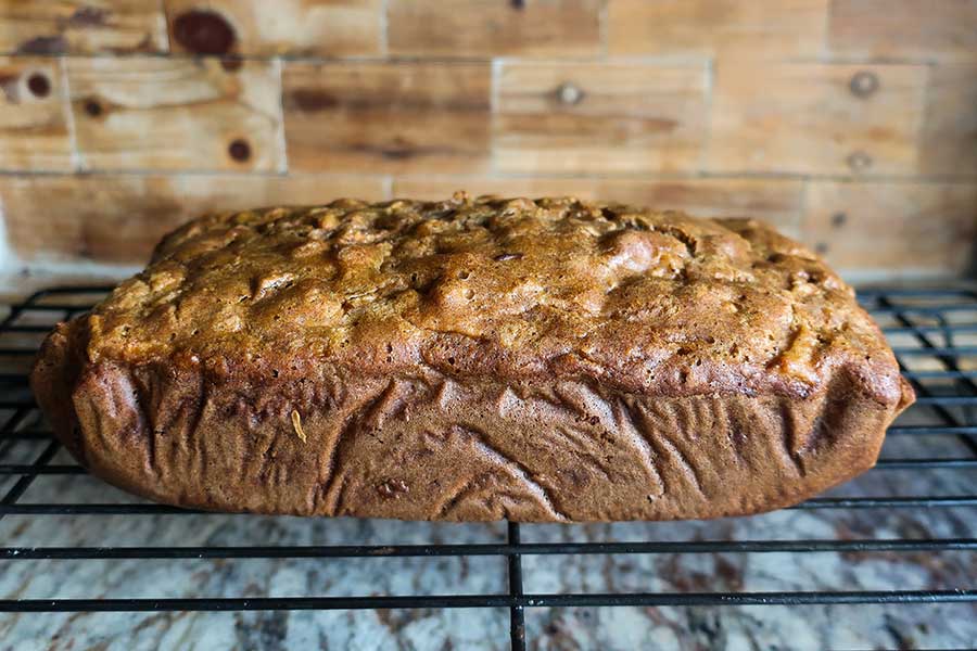 baked apple carrot loaf, gluten free