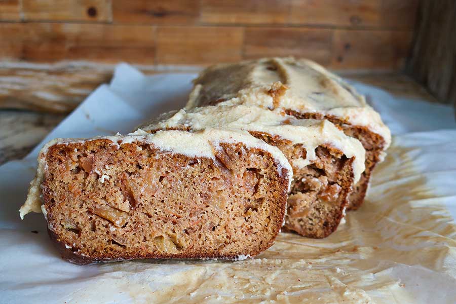 apple carrot loaf, gluten free