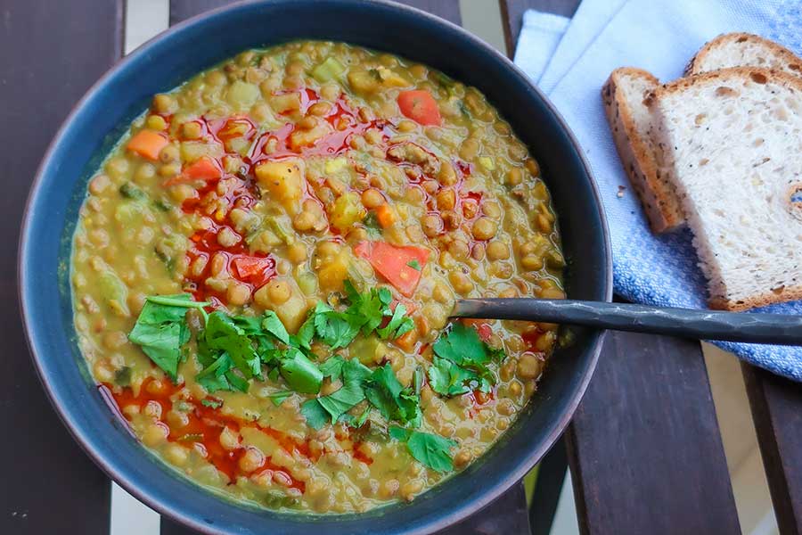 beef and lentil soup