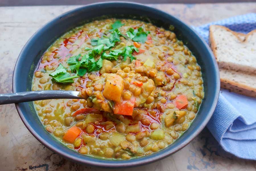 beef and lentil soup