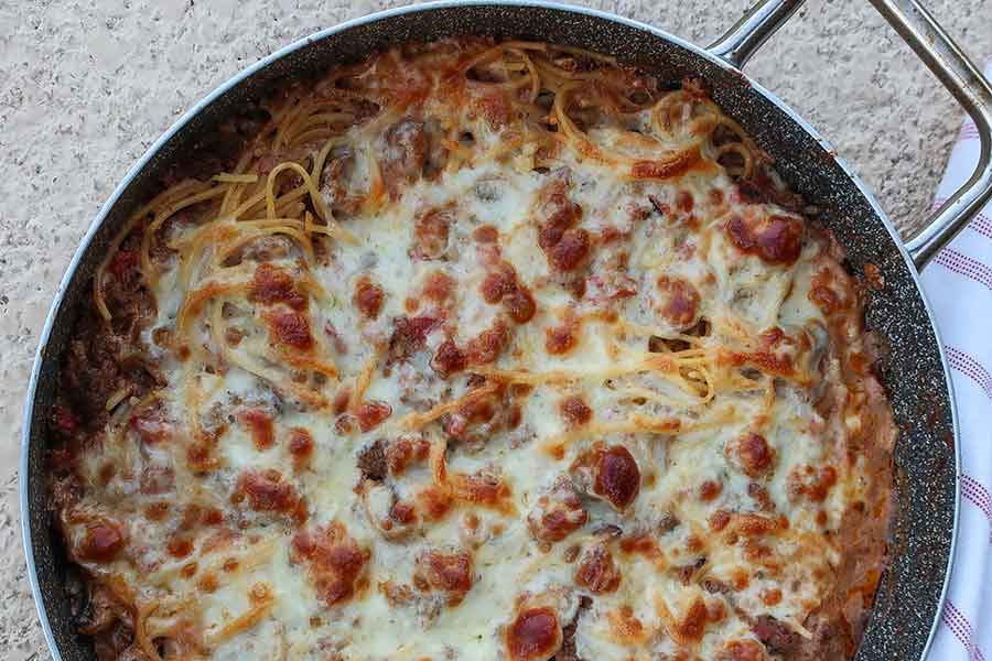 beef and mushroom noodle casserole