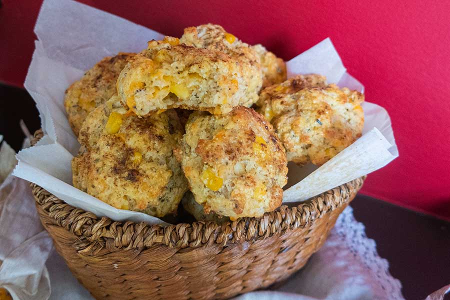 cheddar corn biscuits, gluten-free