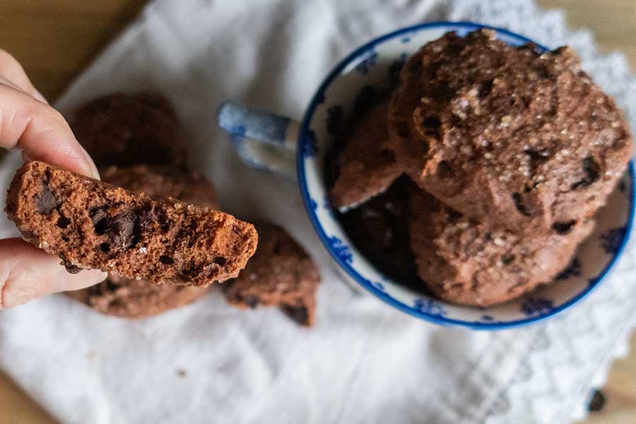 double chocolate soft cookies
