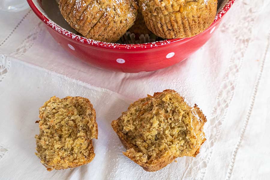 banana carrot muffin, gluten free