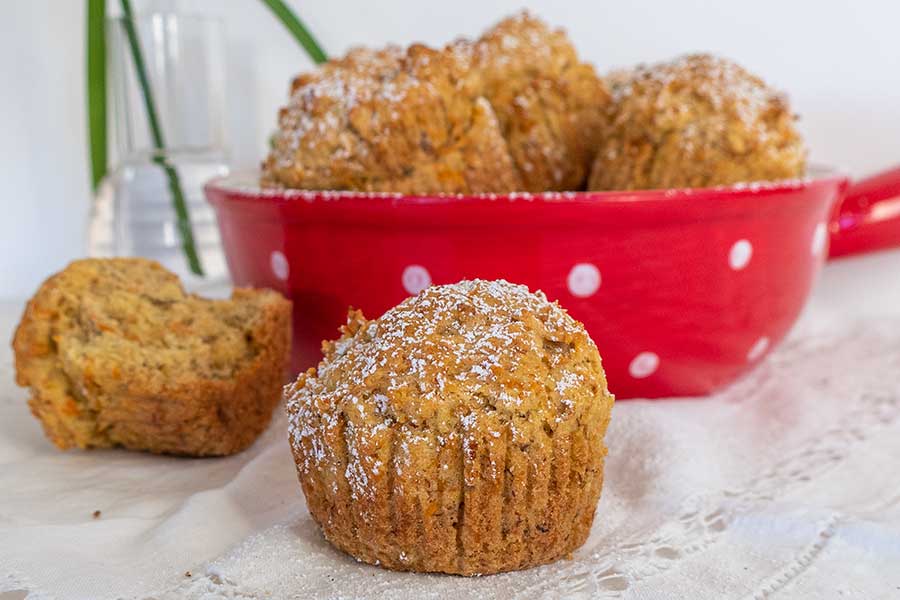 banana carrot muffin, gluten free