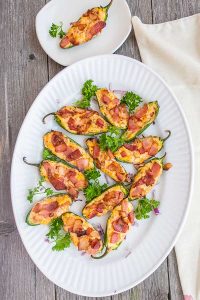 jalapeno poppers on a plate