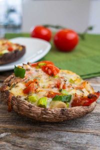 pizza stuffed portobello mushrooms