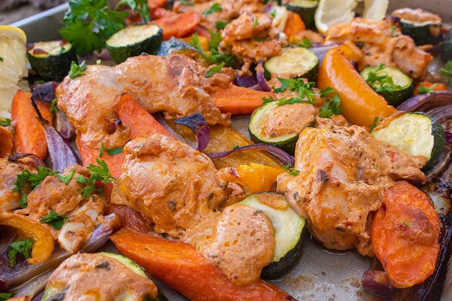 sheet pan cajun chicken