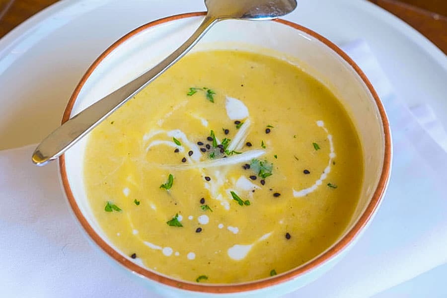 abowl of healthy celeriac fall soup