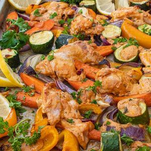 sheet pan cajun chicken with roasted veggies