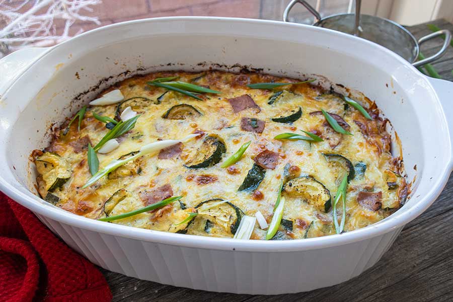 zucchini and ham cheese casserole