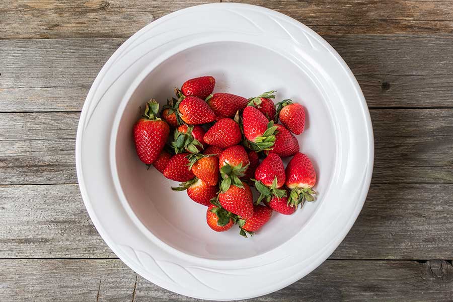 strawberries on a plate