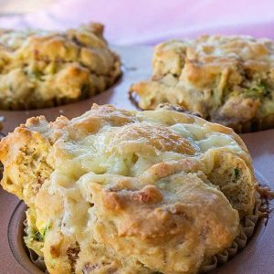 Gluten-Free Zucchini Bacon And Cheese Muffins