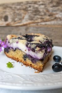 Sour Cream Blueberry Coffee Cake - Barefeet in the Kitchen