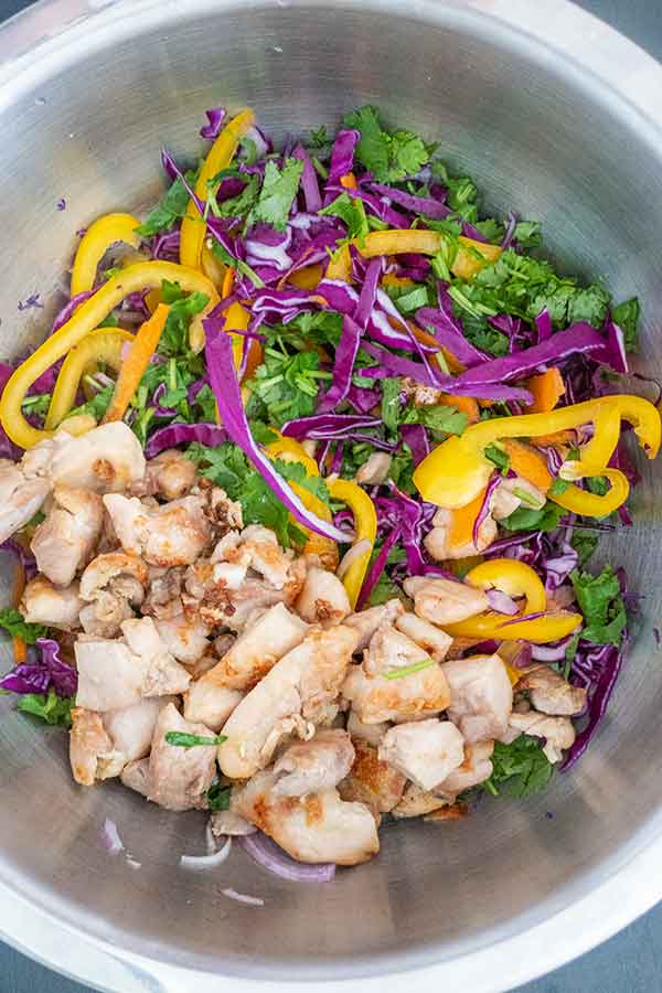 chicken ramen noodle salad, gluten free