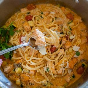 Creamy Salmon Pasta – Gluten Free