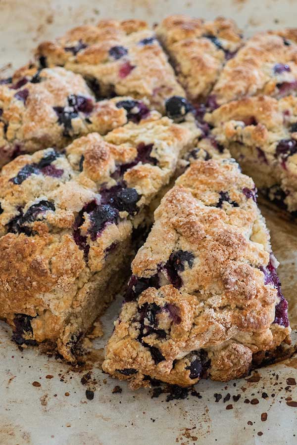 zesty blueberry scones, gluten free