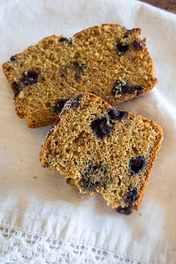 blueberry cornbread, gluten free