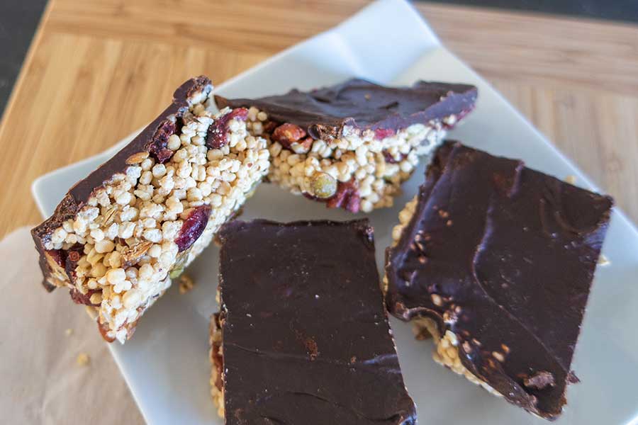 puffed rice energy bar, gluten-free