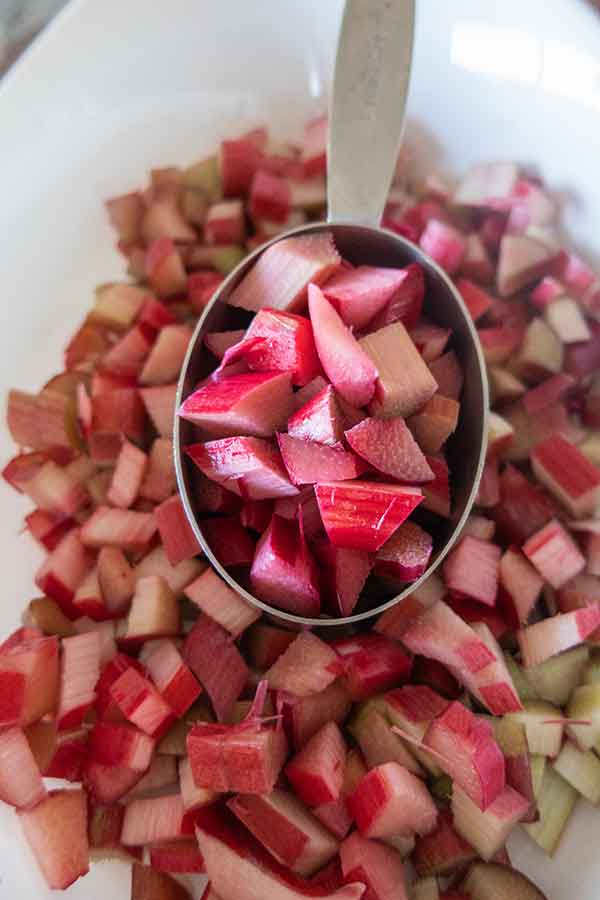 chopped rhubarb