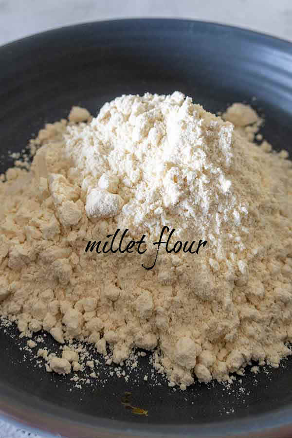 millet flour in a bowl