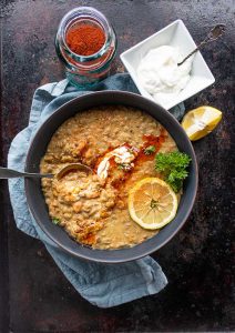 moroccan beef and lentil soup