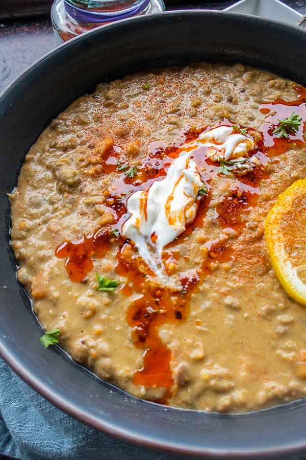 moroccan beef and lentil soup