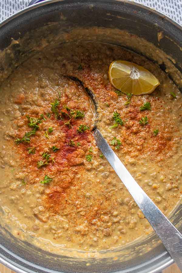 moroccan beef and lentil soup