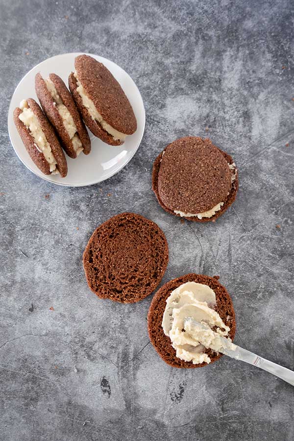 creating oreo cookies with cream, gluten free