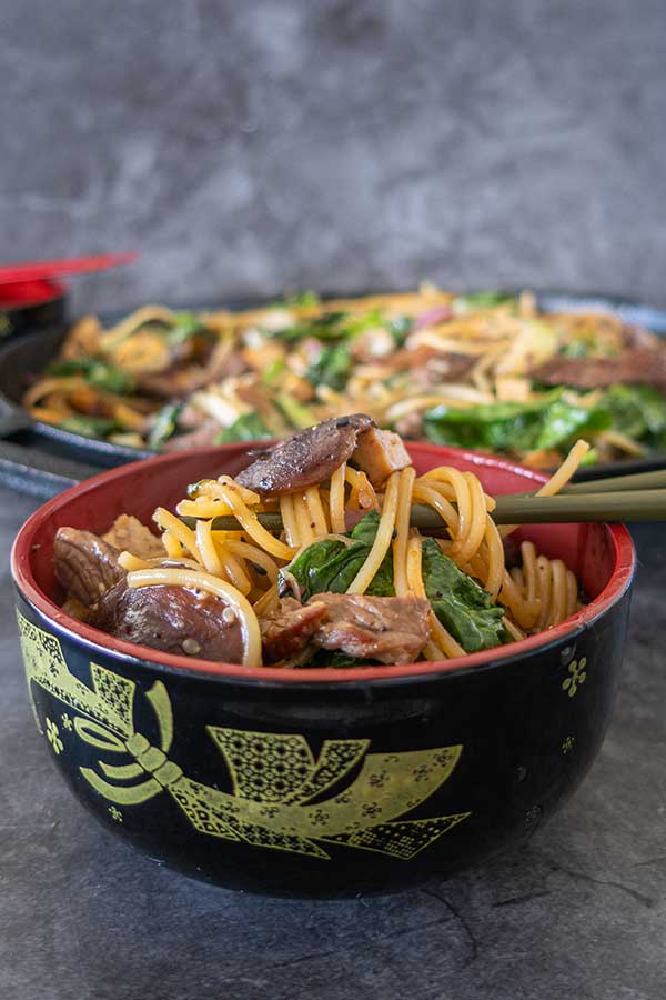 beef sukiyaki noodle salad, gluten free