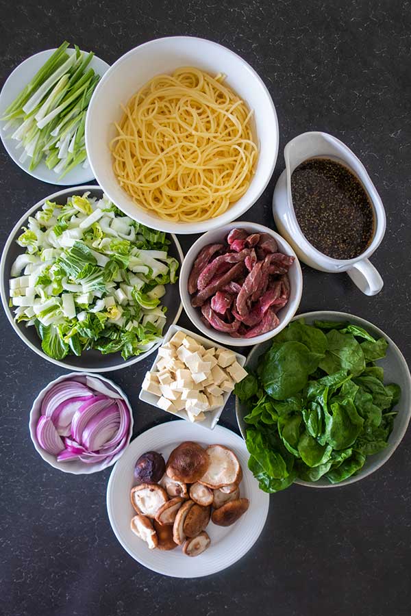 sukiyaki noodle salad