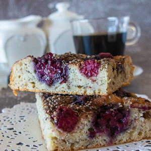 Gluten-Free Banana Coffee Cake with Berries