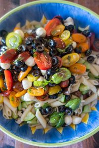 gluten-free Greek pasta salad for spring