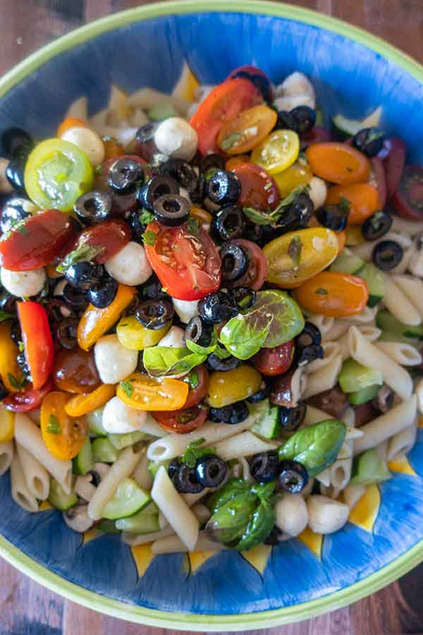 mediterranean pasta salad, gluten free