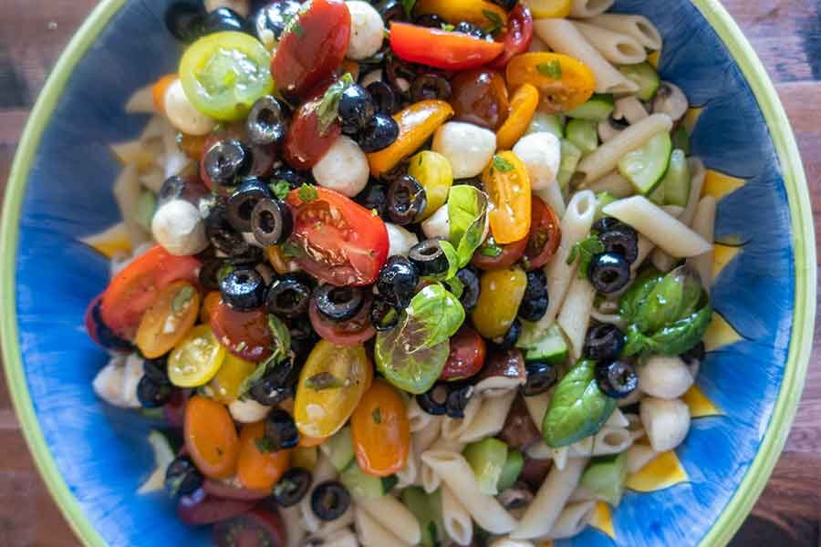 Greek pasta salad, gluten free