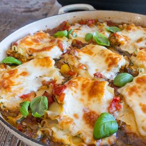 Gluten-Free Skillet Cheese Lasagna Roll Ups